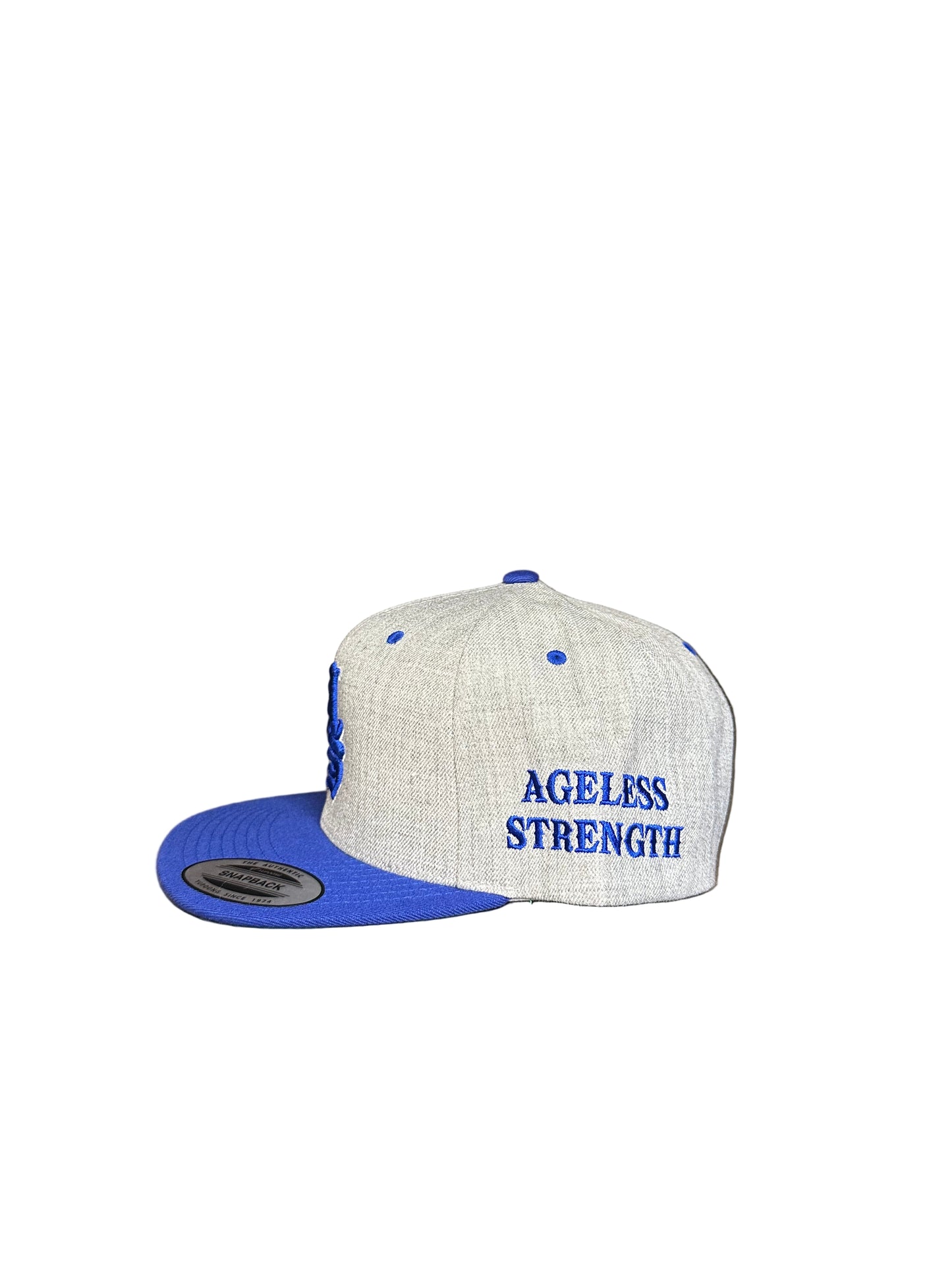 Premium Blue Ageless Strength Straight-Brim Cap