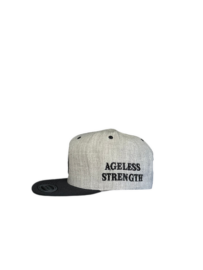Premium Silver Ageless Strength Straight-Brim Cap