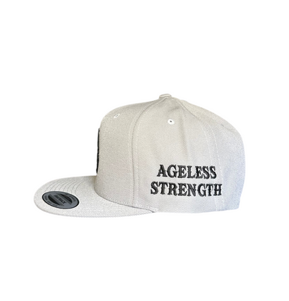 Premium Silver Ageless Strength Straight-Brim Cap