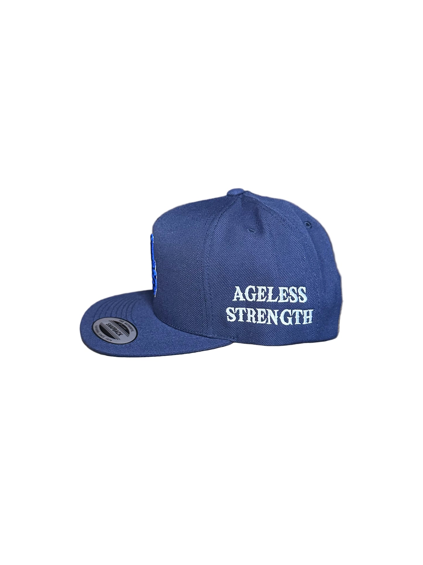 Premium Blue Ageless Strength Straight-Brim Cap