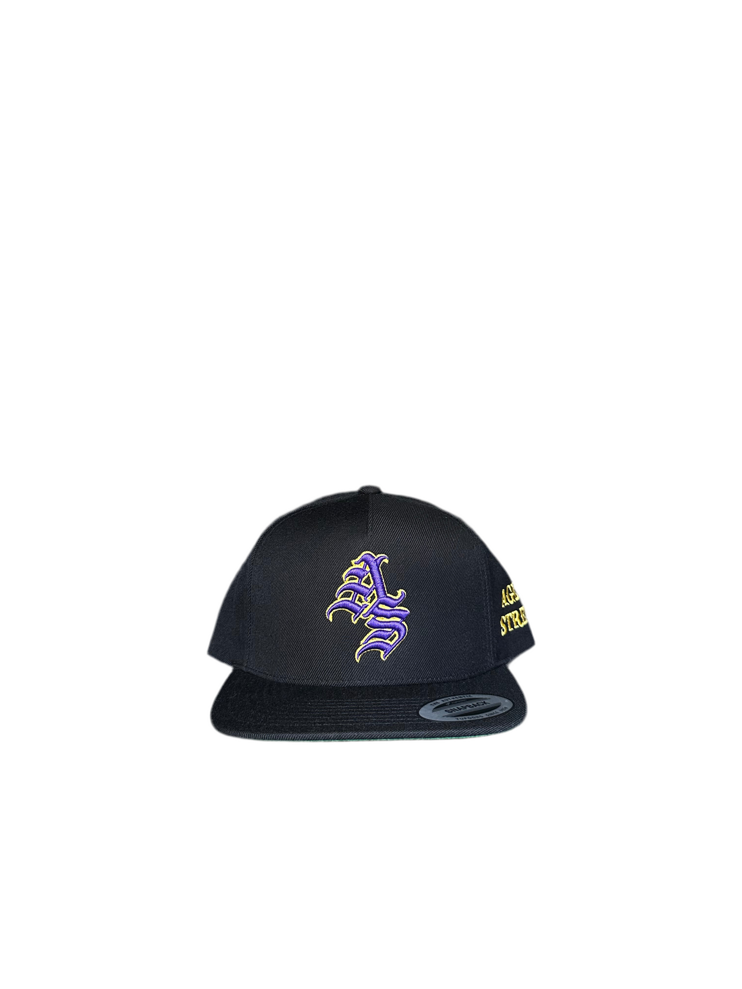 Black Ageless Strength Straight-Brim Cap