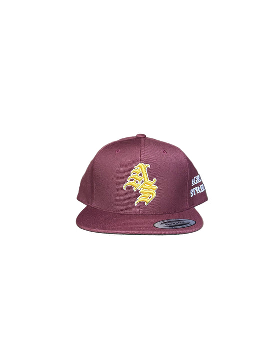 Burgundy Ageless Strength Straight-Brim Cap