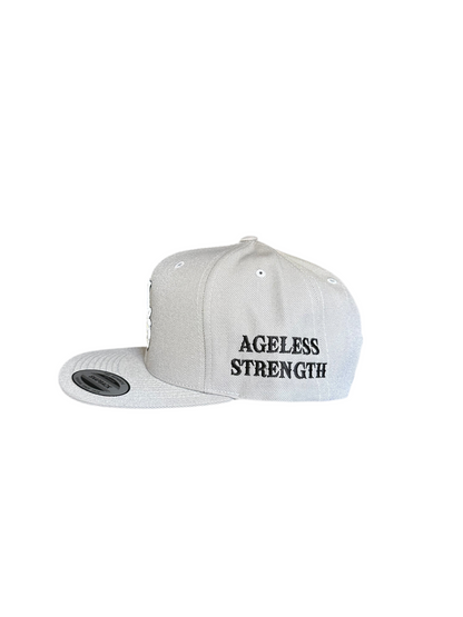 Premium Silver Ageless Strength Straight-Brim Cap